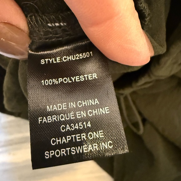 Rachel Zoe Army Green Cargo Silky Joggers - Picture 7 of 8